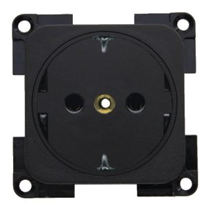 Häfele Schuko-Steckdose 230 V Einbau-Set Serie 10.000 Modul, schwarz