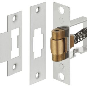 Häfele Pendeltürfalle H5501 ohne Schlosskasten für Pendeltüren Edelstahl matt