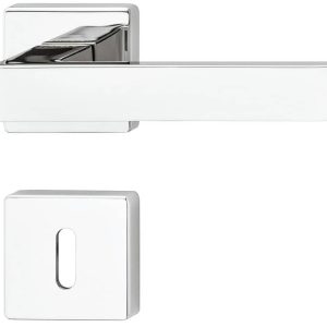 Häfele Türdrücker-Garnitur LDH 3215 Türgriff Klasse 3 chrom poliert, BB – Buntbart