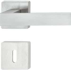 Häfele Türdrücker-Garnitur LDH 3215 Türgriff Klasse 3 chrom satiniert, BB – Buntbart