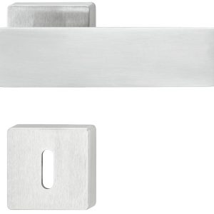 Häfele Türdrücker-Garnitur LDH 3225 Türgriff Klasse 3 chrom satiniert, BB – Buntbart