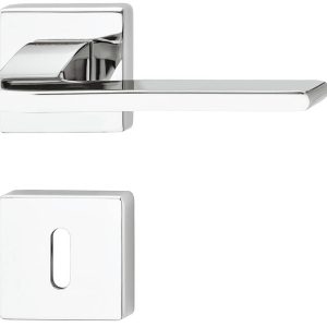 Häfele Türdrücker-Garnitur LDH 3235 Türgriff Klasse 3 chrom poliert, WC – Badezimmer