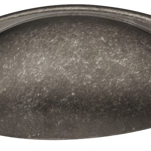 Häfele Muschelgriff ROMA eckig Bohrabstand 64 mm Griffmulde Schalengriff antik, verzinnt antik