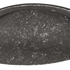 Häfele Muschelgriff ROMA eckig Bohrabstand 64 mm Griffmulde Schalengriff antik, eisenfarben