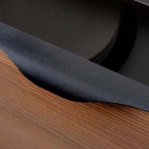 Viefe Griffleiste NOMA aus Aluminium, Schwarz gebürstet – 256 mm
