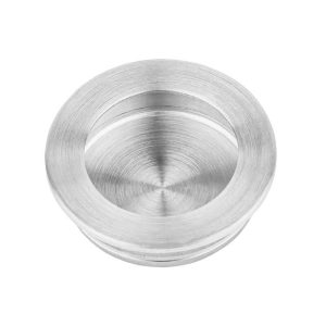 Gedotec Muschelgriff LADY aus Edelstahl matt gebürstet rund, Ø 40 mm – Bohr-Ø 35 mm
