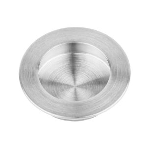 Gedotec Muschelgriff LADY aus Edelstahl matt gebürstet rund, Ø 50 mm – Bohr-Ø 40 mm