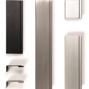 Viefe Griffleiste STRATT aus Aluminium, BA 192 mm – Edelstahl-Optik