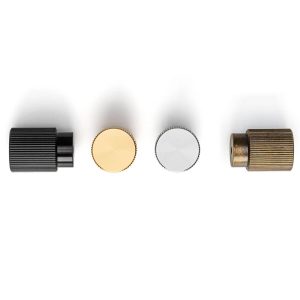 Viefe Möbelknopf ARPA aus Aluminium, Ø 22 x 31 mm, Edelstahl-Optik