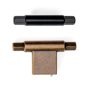 Viefe Möbelknopf PRISMA aus Metall, 78 x 41 mm, Schwarz matt