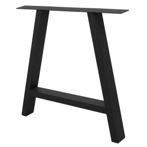 Gedotec Tischkufe FERRO-A aus Stahl Schwarz, 710 x 580 mm