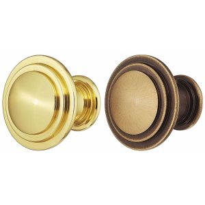 Häfele Möbelknopf VASILY aus Messing, Ø 30 mm, Messing braun durchgerieben