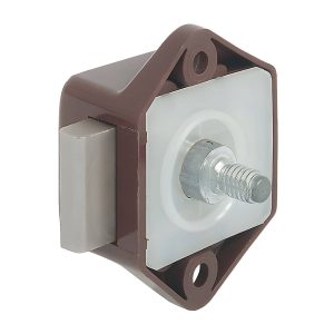 Häfele Riegelschloss PUSH-LOCK MINI für Druckknopf-Verriegelung, Braun