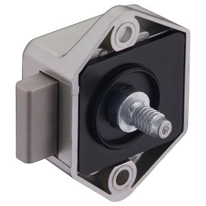 Häfele Riegelschloss PUSH-LOCK MINI für Druckknopf-Verriegelung, Vernickelt matt