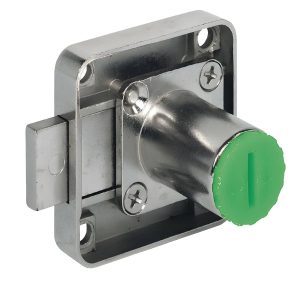 Häfele Aufschraub-Riegelschloss H6153 Symo Dornmaß 25 mm Riegelweg 8 mm, 32 mm – Lade