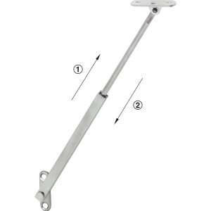 Häfele Deckelstütze Klappenstütze Fall-Ex UP für Holzdeckel mit einstellbarer Bremswirkung, über 450 mm