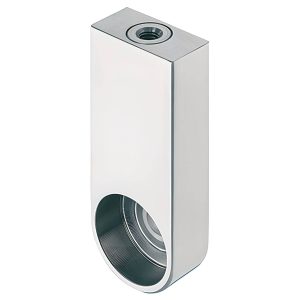 1 Paar Häfele Schrankrohrlager Edelstahl zum Schrauben unter dem Fachboden, Durchmesser Ø 25 mm
