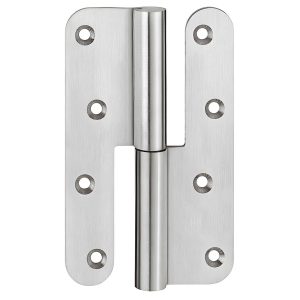 Häfele Aufschraubband Größe 140 mm Türgewicht bis 60 kg Edelstahl, DIN rechts – abgerundet