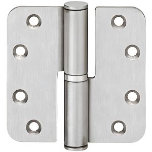 Häfele Aufschraubband Edelstahl Größe 90 mm Türgewicht bis 100 kg abgerundet, DIN rechts