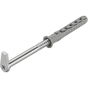 Häfele Befestigungs-Set mit Dübel für Schrankaufhänger, Haken 100 mm / Dübel 80 mm