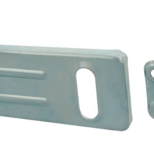 Gedotec Sicherheits-Überfalle aus Stahl mit Öse, 67 x 33 mm