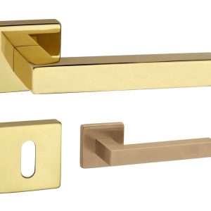 Fimet Türdrücker AUSTRIA 102K-201 aus Messing, WC – Badezimmer – Messing poliert