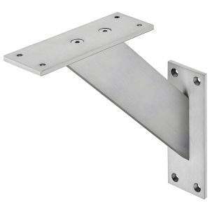 Häfele Barkonsole POWER aus Aluminium, schräg Tragkraft 50 kg, Silber gebürstet