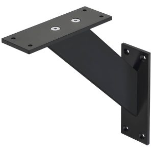 Häfele Barkonsole POWER aus Aluminium, schräg Tragkraft 50 kg, Tiefschwarz RAL 9005