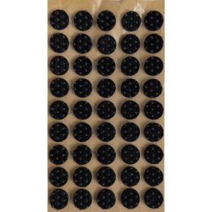 Folmag 45 Stk. Anti-Rutsch Filzgleiter Rund Ø 15 mm Schwarz