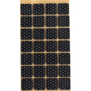 Folmag 28 Stk. Anti-Rutsch Filzgleiter Quadrat 20×20 mm Schwarz