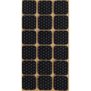 Folmag 18 Stk. Anti-Rutsch Filzgleiter Quadrat 25×25 mm Schwarz