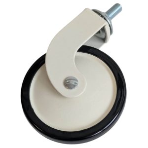 Siso Möbelrolle TACITUS aus Metall mit 8 mm Aufnahme, Ø73.5 Tragkraft 12 KG weiss ohne Bremse