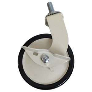 Siso Möbelrolle TACITUS aus Metall mit 8 mm Aufnahme, Ø73.5 Tragkraft 12 KG weiss mit Bremse
