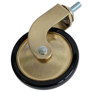 Siso Möbelrolle TACITUS aus Metall mit 8 mm Aufnahme, Ø73.5 Tragkraft 12 KG gold glänzend ohne Bremse