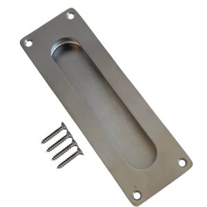 Gedotec Muschelgriff ARK aus Edelstahl zum Schrauben 180 x 60 mm, Edelstahl matt gebürstet