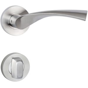 Hermat Türdrücker TWIST aus Edelstahl, WC – Badezimmer Edelstahl matt