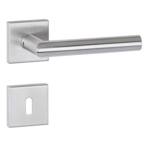 Hermat Türdrücker BASIC 02 aus Edelstahl, BB – Buntbart Edelstahl matt