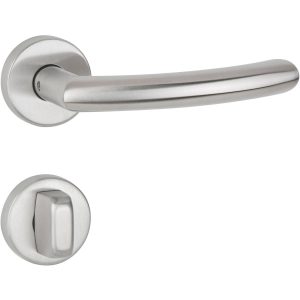 Hermat Türdrücker BASIC 04 aus Edelstahl, WC – Badezimmer Edelstahl matt