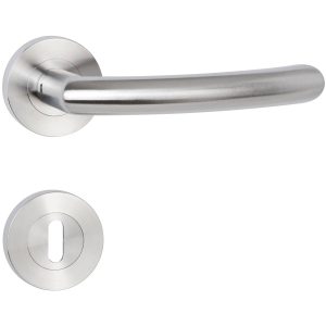 Hermat Türdrücker BASIC 05 aus Edelstahl, BB – Buntbart Edelstahl matt