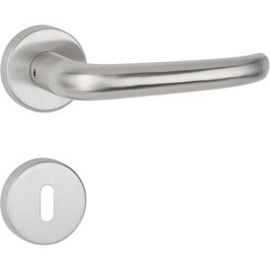 Hermat Türdrücker BASIC 06 aus Edelstahl, BB – Buntbart Edelstahl matt