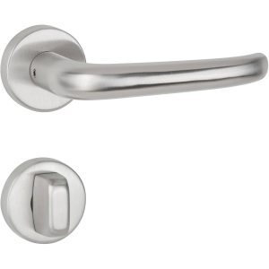 Hermat Türdrücker BASIC 06 aus Edelstahl, WC – Badezimmer Edelstahl matt