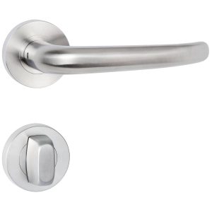 Hermat Türdrücker BASIC 08 aus Edelstahl, WC – Badezimmer Edelstahl matt