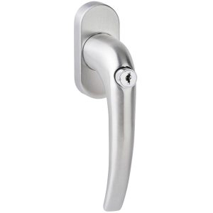 Hermat Fenstergriff BASIC 08 aus Edelstahl absperrbar, Edelstahl matt