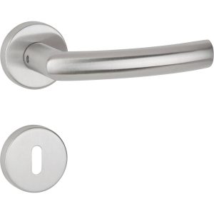Hermat Türdrücker BASIC 07 aus Edelstahl, BB – Buntbart Edelstahl matt