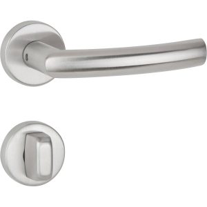 Hermat Türdrücker BASIC 07 aus Edelstahl, WC – Badezimmer Edelstahl matt