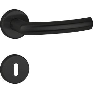 Hermat Türdrücker BASIC 09 aus Edelstahl, BB – Buntbart Schwarz matt