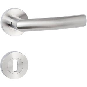 Hermat Türdrücker BASIC 10 aus Edelstahl, BB – Buntbart Edelstahl matt