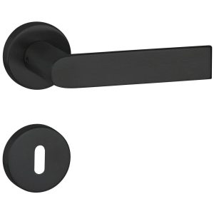 Hermat Türdrücker BASIC 13 aus Edelstahl, BB – Buntbart Schwarz matt