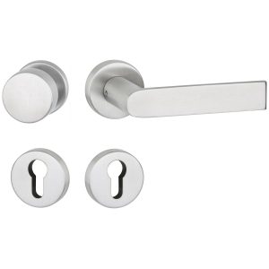 Hermat Türdrücker BASIC 13 aus Edelstahl, PZ – ProfilzylinderW Edelstahl matt