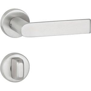 Hermat Türdrücker BASIC 13 aus Edelstahl, WC – Badezimmer Edelstahl matt
